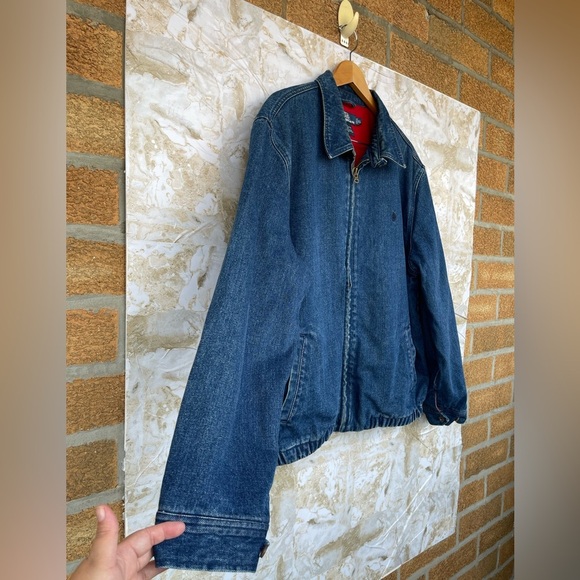 Ralph Lauren Vintage Velvet‑Lined Denim Jacket XL, Classic Trucker Style - Picture 3 of 15